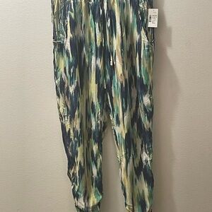 Multicolor Abstract Print Pants
